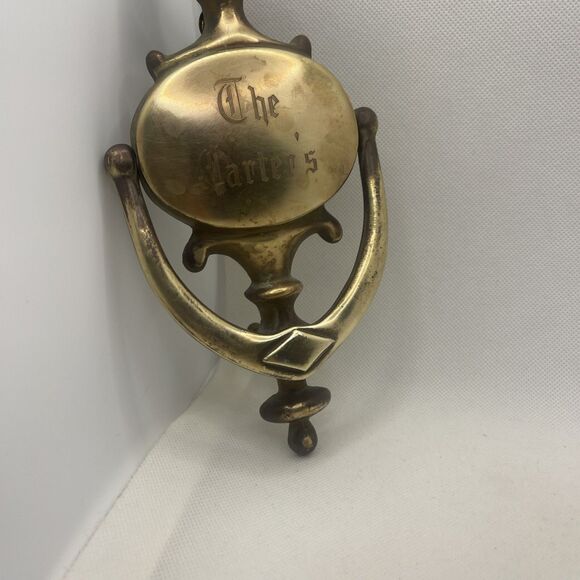 Brass Door Knocker Rustic 9 inch long Vintage Architectural Salvage / Carter’s - Picture 4 of 9